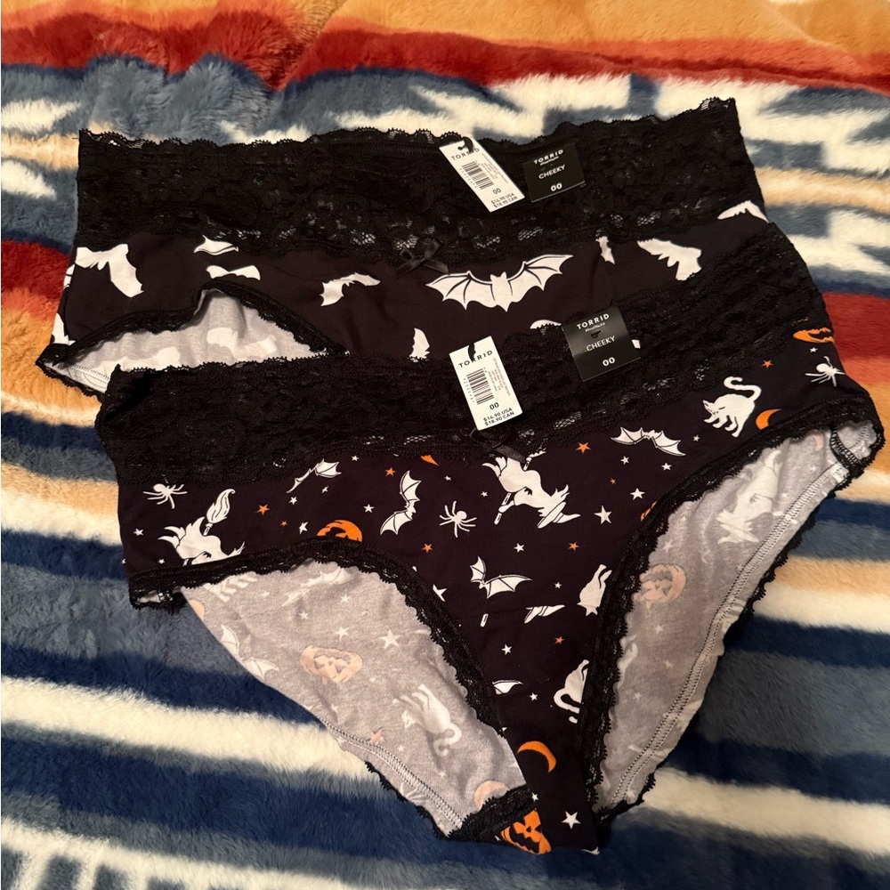 Halloween Cheeky Lace Trim Panties